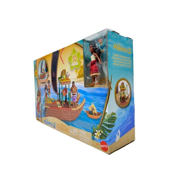 Disney Moana 2 Moana’s Adventure Canoe Playset 10 Piece Set - Picture 7 of 15